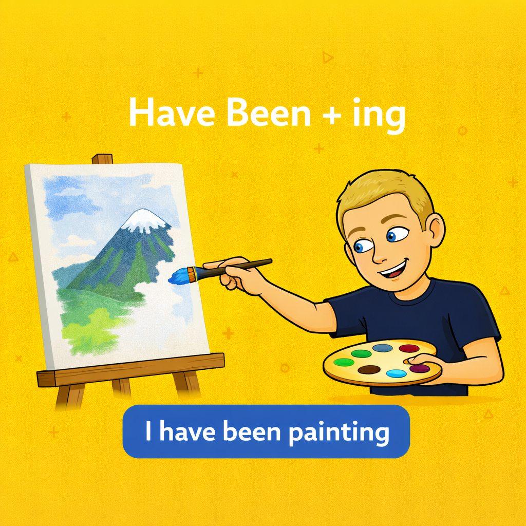 have / has been + -ing