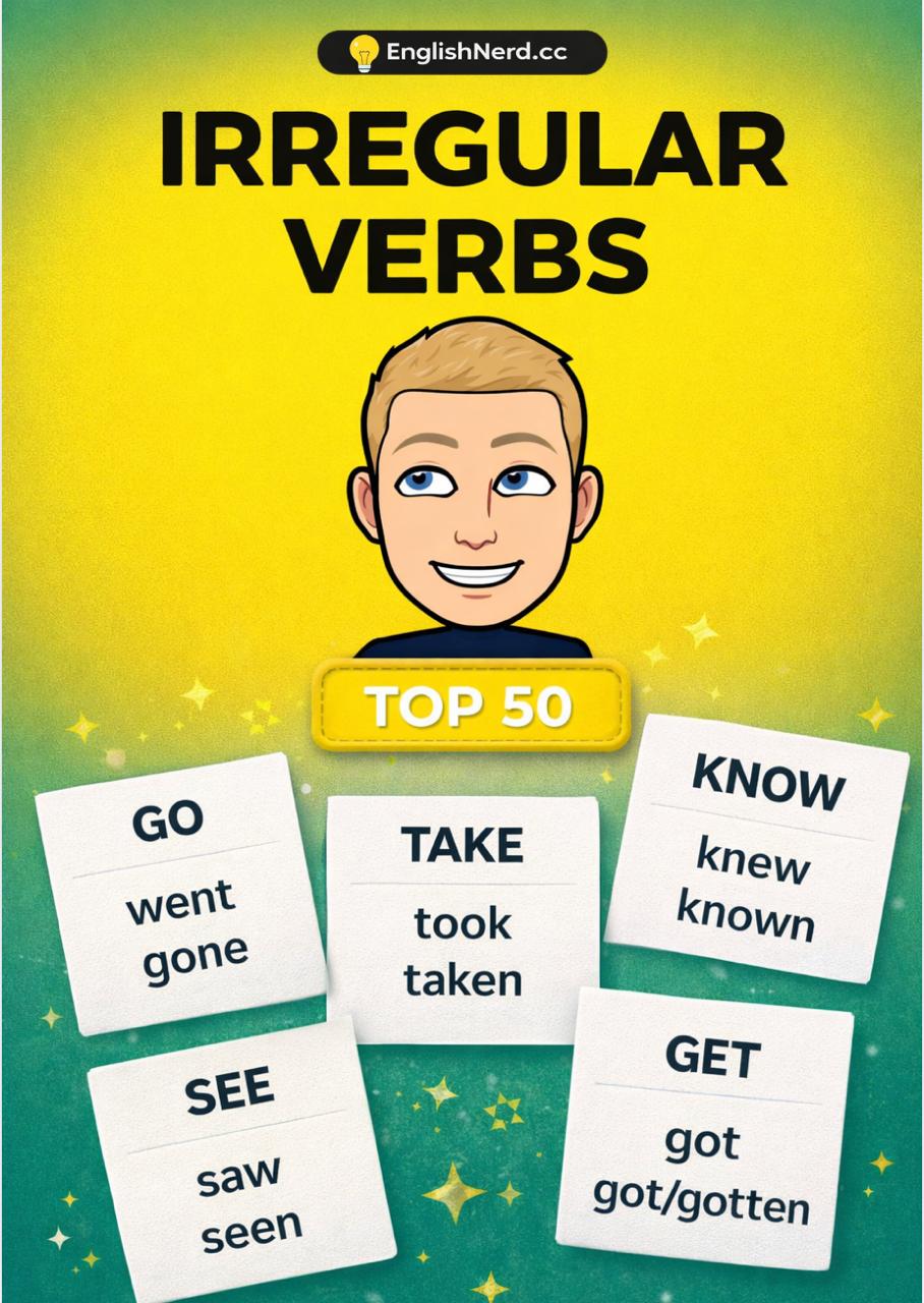 Irregular Verbs PDF cover